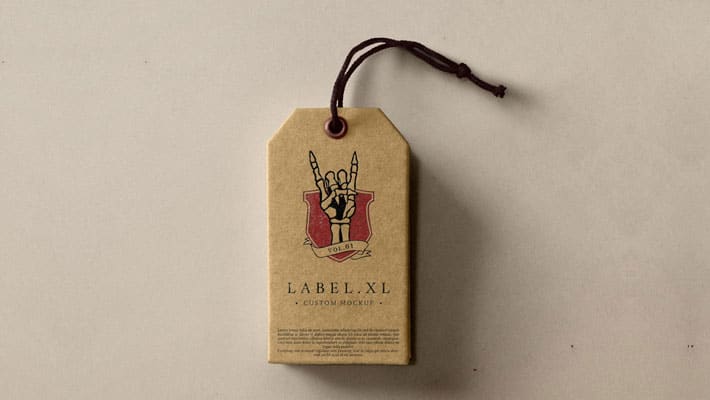 PSD Label Brand Mockup