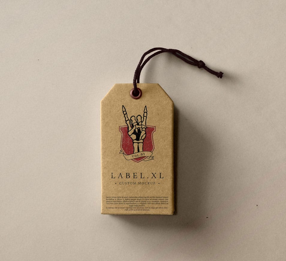 PSD Label Brand Mockup