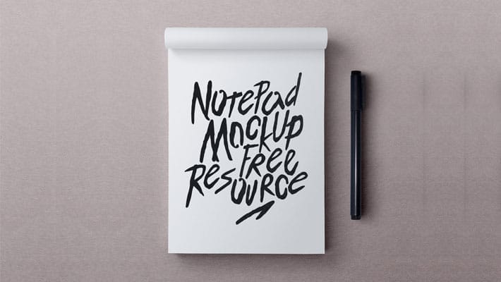 PSD Notepad Mockup