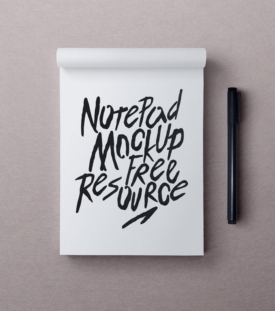 PSD Notepad Mockup