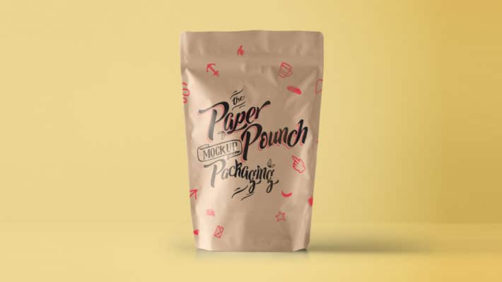 PSD Paper Pouch Packaging Mockup
