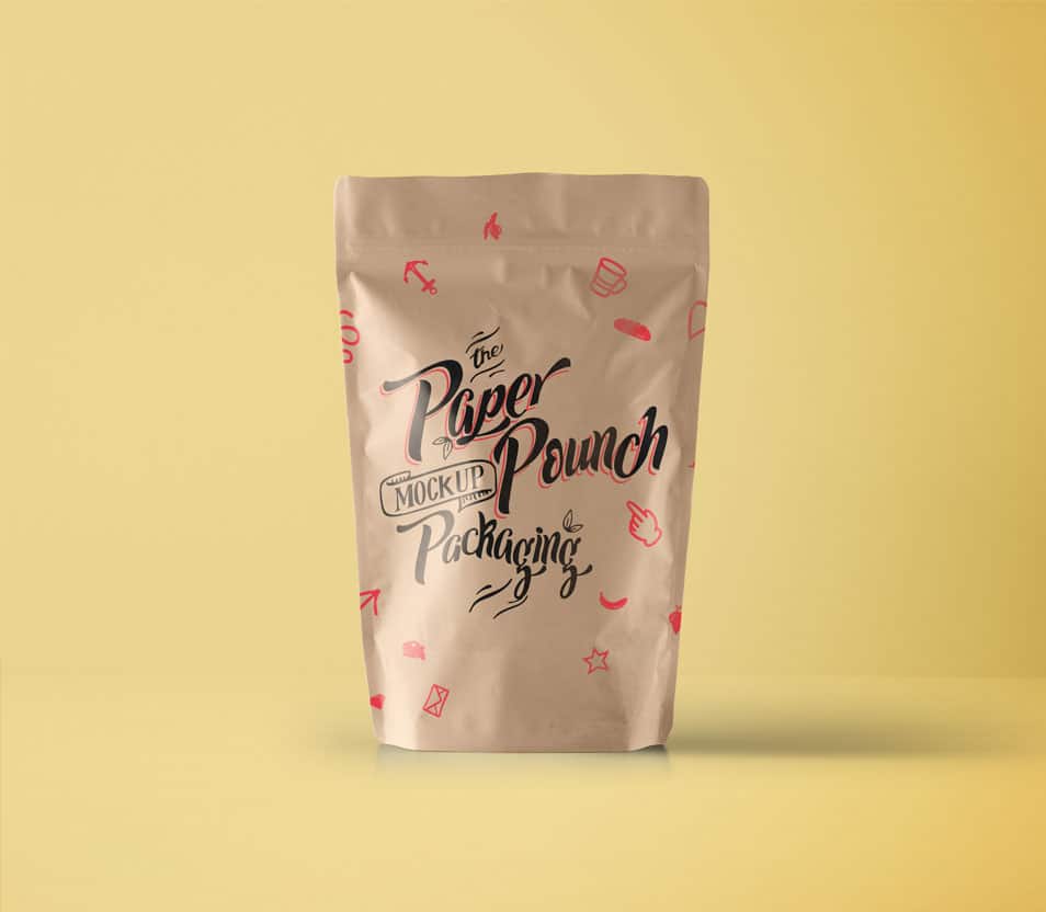 PSD Paper Pouch Packaging Mockup