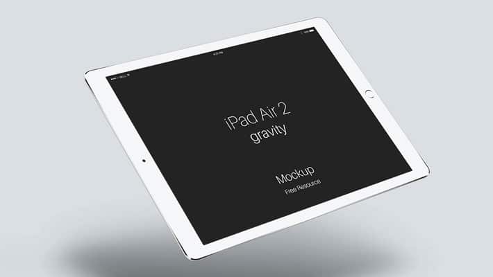 PSD iPad Air 2 Gravity Mockup