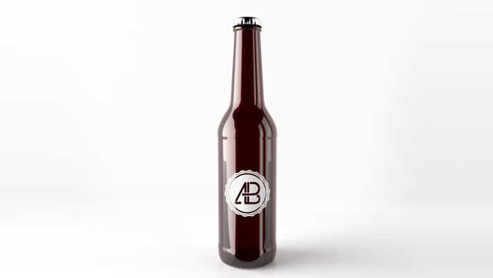 Realistic Beer Bottle Mockup