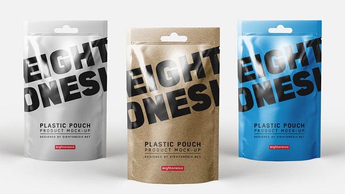 Realistic Plastic Pouch Mock-Up
