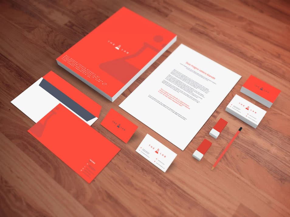 Realistic Stationery PSD Mockup