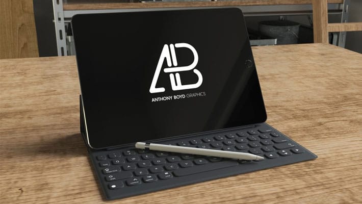 Realistic iPad Pro 9.7 Inch Mockup