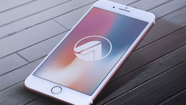 Realistic iPhone 7 Plus Red Floating