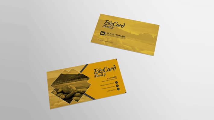 Rectangular Shape Business Card Mockup