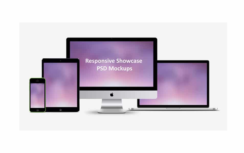 Responsive Showcase PSD Mockups