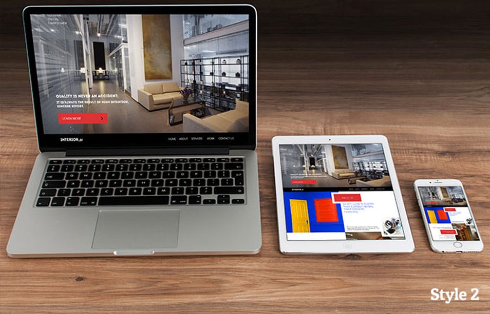 Responsive Showcase Photorealistic PSD Mockup