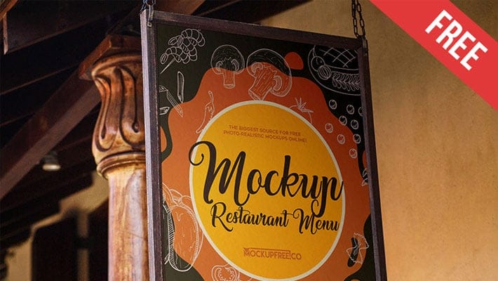 Restaurant Menu Free PSD Mockups