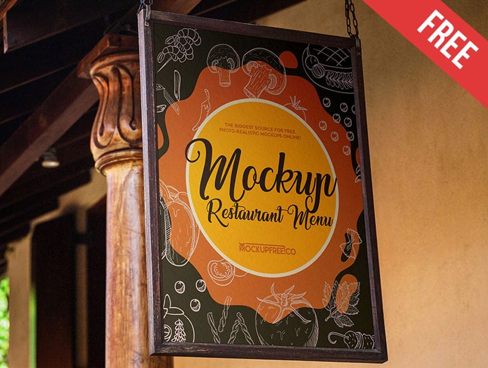 Restaurant Menu Free PSD Mockups