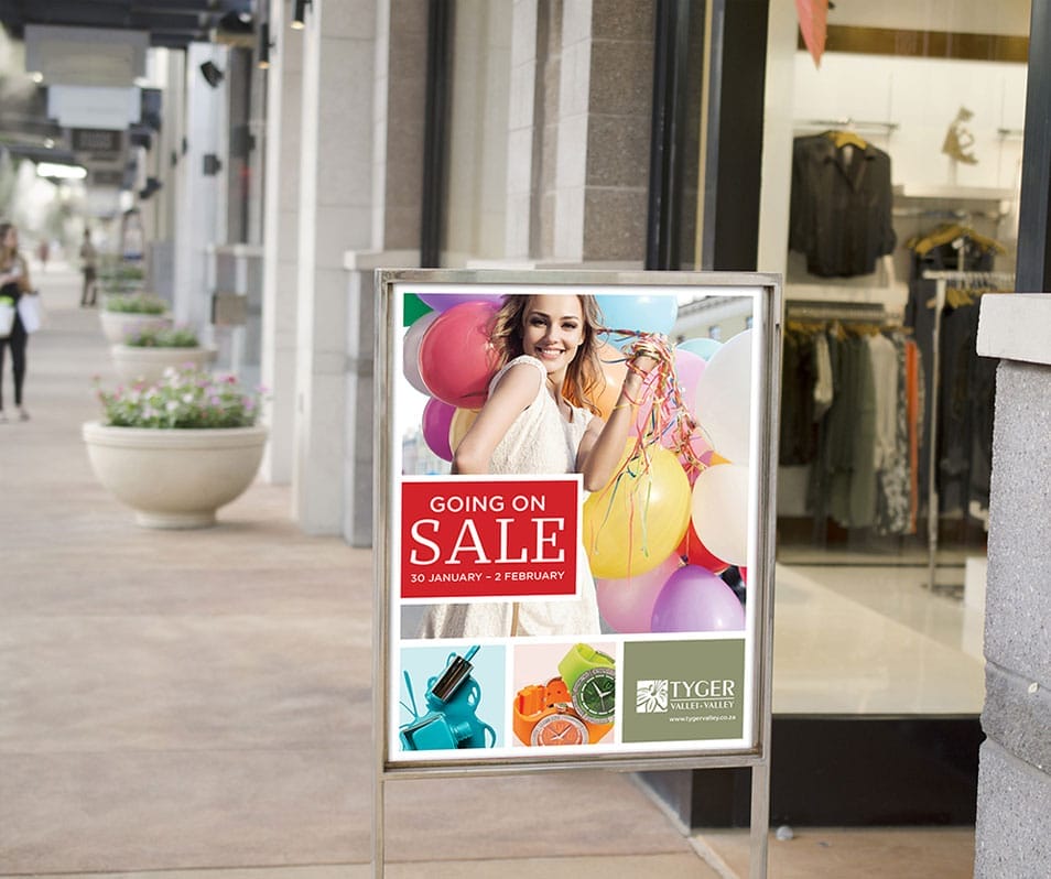Sale Sign Outside Retail Store Mockup