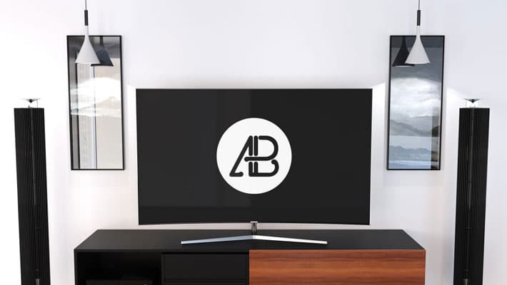 Samsung Curved 4K Ultra HD TV Mockup