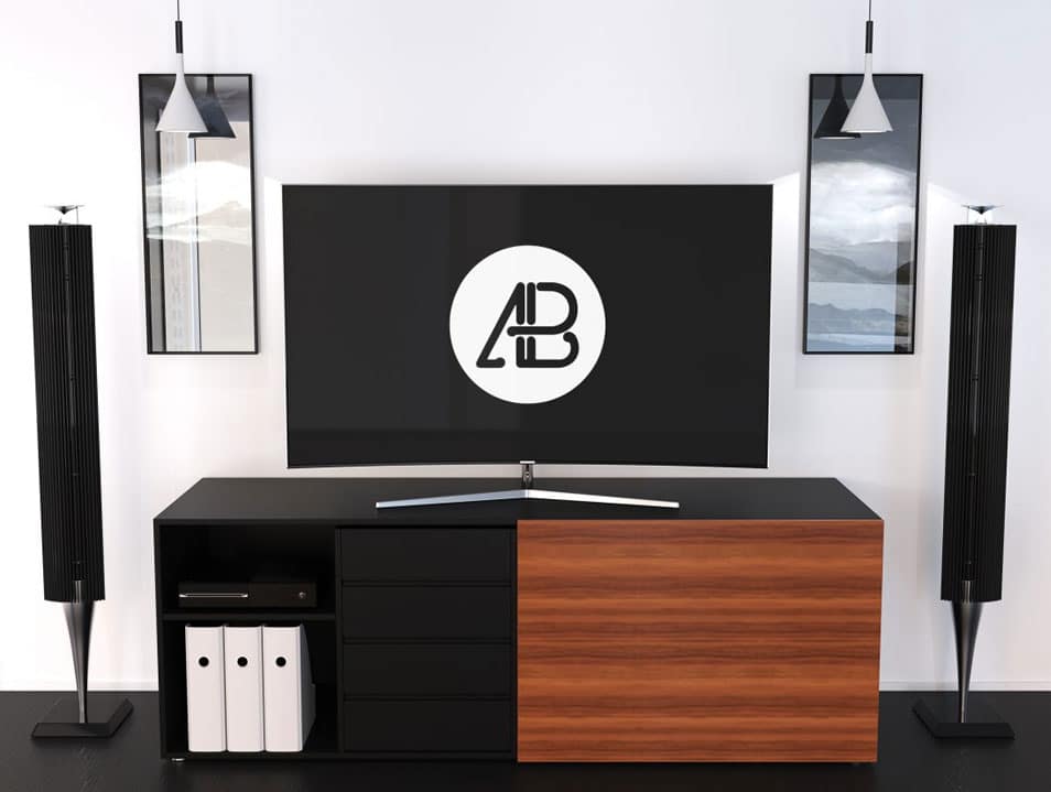 Samsung Curved 4K Ultra HD TV Mockup