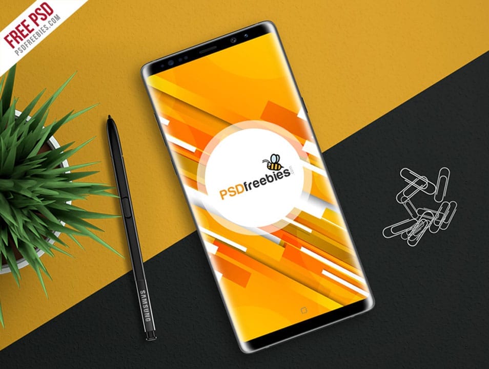 Samsung Galaxy Note 8 Mockup Free PSD