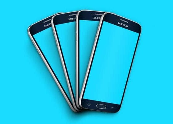 Samsung Galaxy S6 Angled PSD Mockup