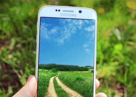 Samsung Galaxy S6 Edge Nature Mockup