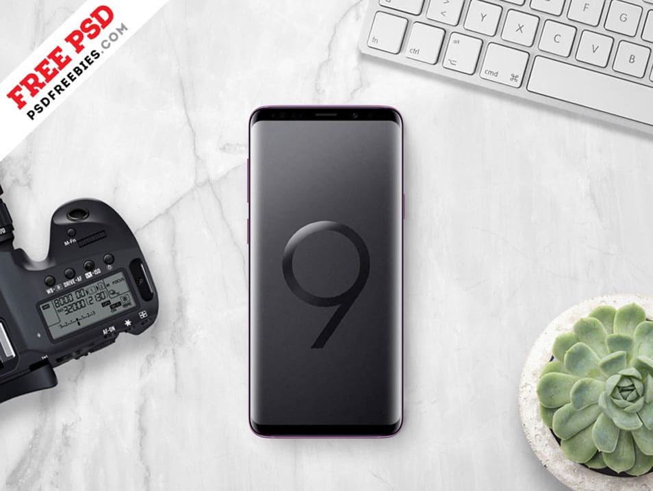 Samsung Galaxy S9 Plus Mockup Free PSD