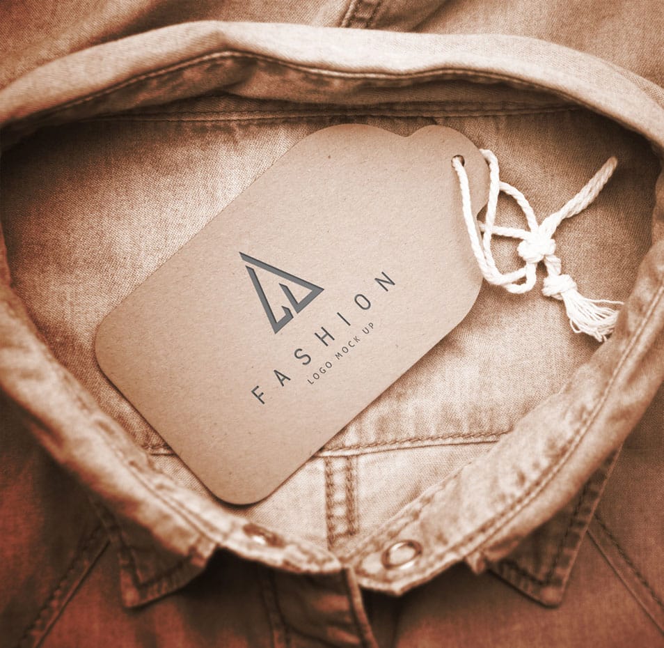 Shirt Collar Tag Mockup