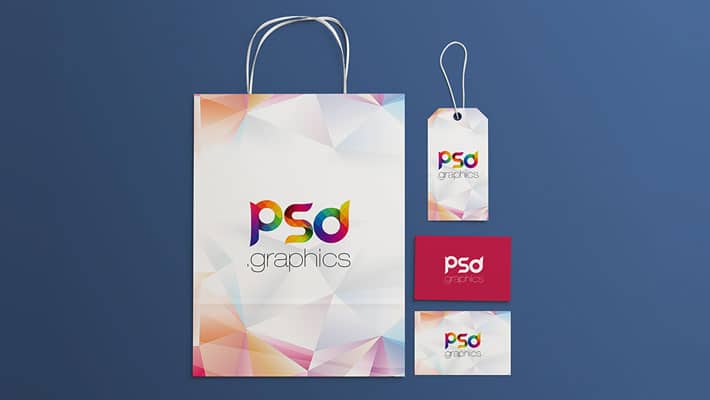 Shopping Brand Identity Mockup Free PSD
