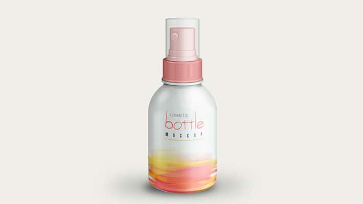 Small Size Cosmetic Bottle Mockup PSD