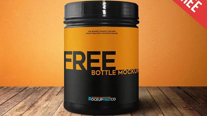 Sport Nutrition Bottle Mockup