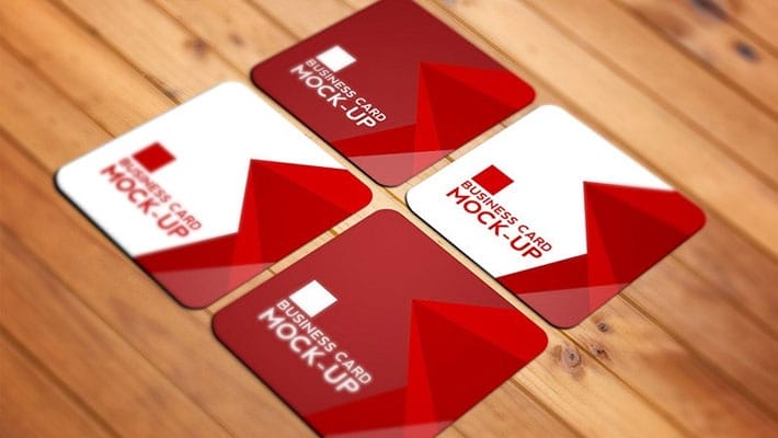 Square Business Card Mockup