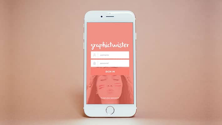 Standing Photorealistic iPhone 6 MockUp