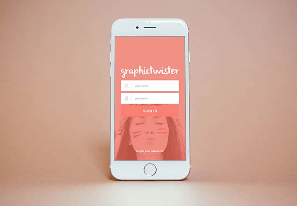 Standing Photorealistic iPhone 6 MockUp