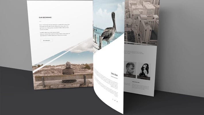 Three Page Brochure Mockup