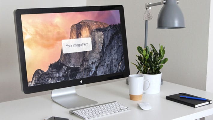 Thunderbolt Display Presentation Mockup