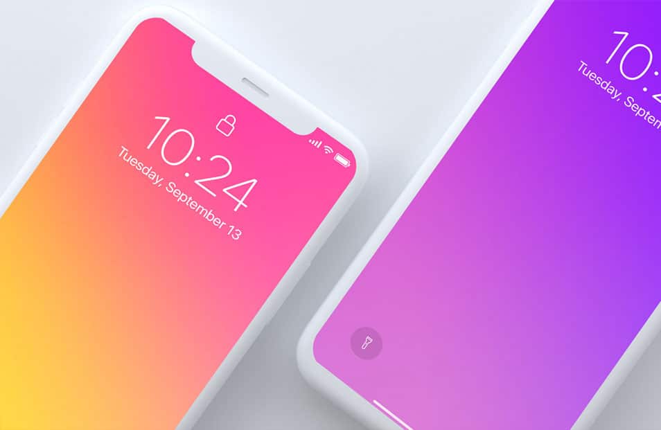 Top Light View iPhone X Mockup