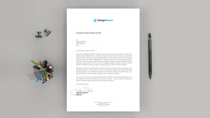 Top View A4 Paper Mockup