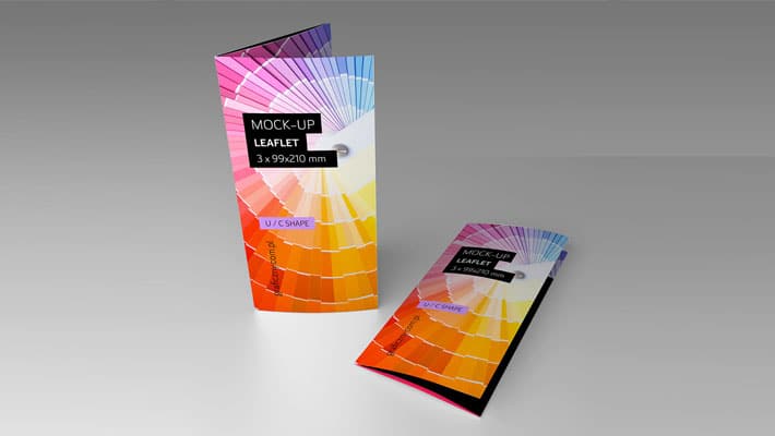Tri fold Leaflet Mockup