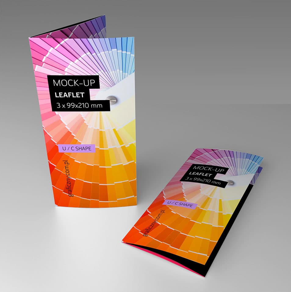 Tri fold Leaflet Mockup