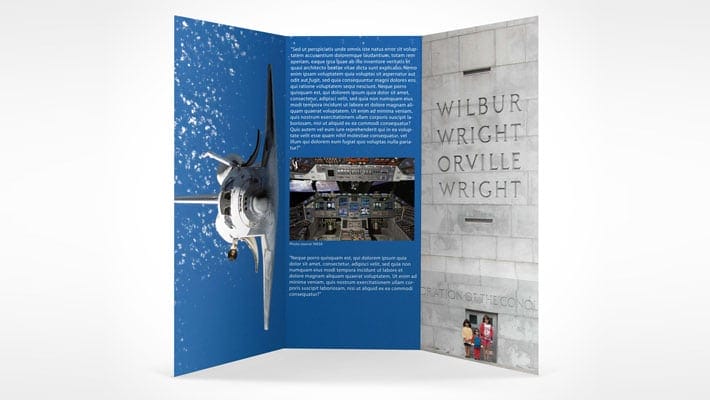 TriFold 3 Panel Letter Brochure Mockup