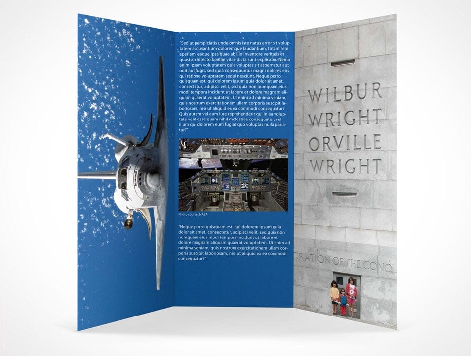 TriFold 3 Panel Letter Brochure Mockup