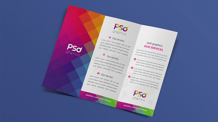Trifold Brochure Mockup Free PSD