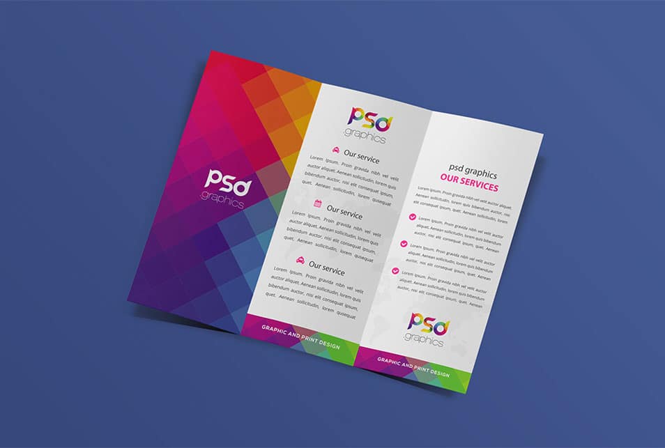 Trifold Brochure Mockup Free PSD
