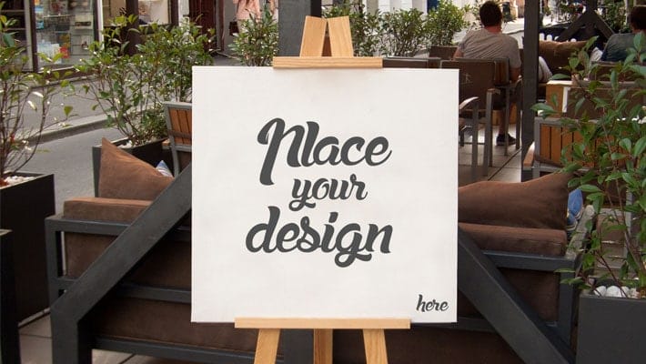 Tripod Easel PSD MockUp