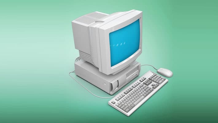 Vintage Computer Mockup