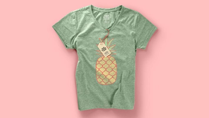 Woman PSD Marl T-shirt Mockup