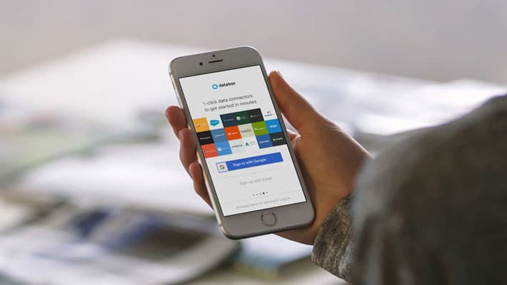 Young Woman with White iPhone Mockup