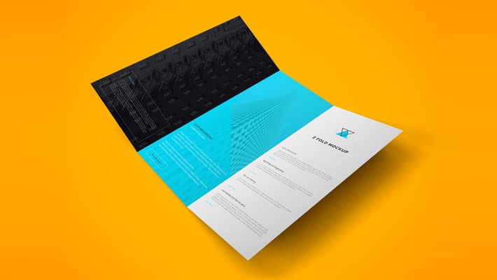 Z Fold Brochure PSD Mockup