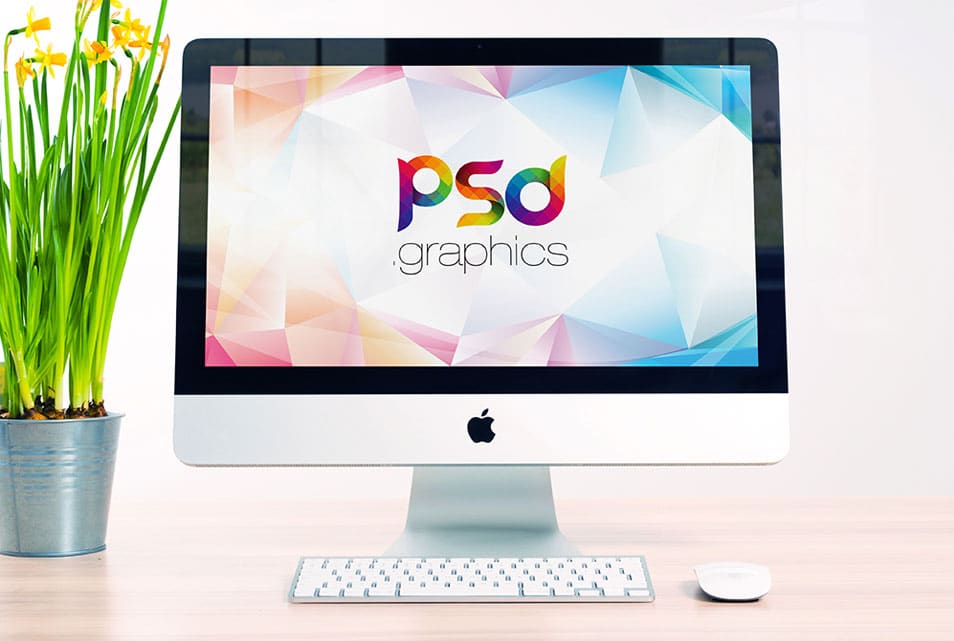 iMac Mockup Free PSD