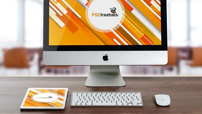 iMac and iPad Mockup Free PSD