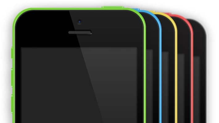 iPhone 5C Vector PSD Mockup
