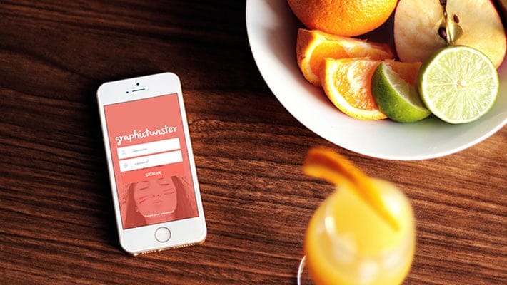 iPhone 5S Fruit MockUp